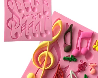 Details about   1Pc Music Notes Shape Silicone Mold For Cake Mold Bakeware Tools Soap Mold Tool* 