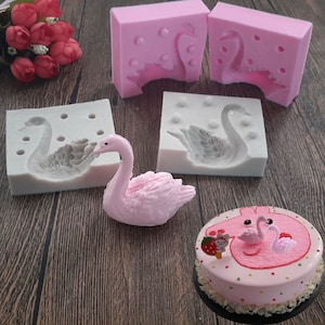 3D Beautiful Swan Fondant Silicone Mold Candle Sugar Craft Tool Chocolate Mould