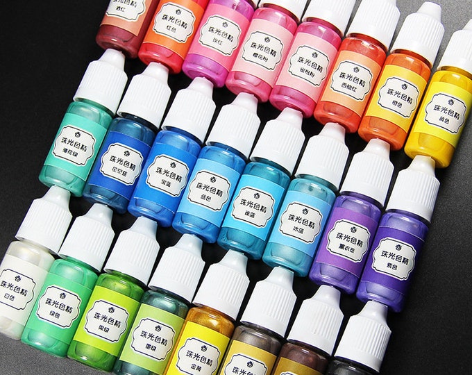 24 Colors 10ml Liquid Resin Pigment Dye UV Resin Epoxy Resin Etsy