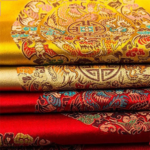 Choose Colors. 1 Yard Chinese Traditional Silk Brocade Fabric Cheongsam Clothing Costume Han Chinese Cos Kimono Dress Silk Satin Fabric