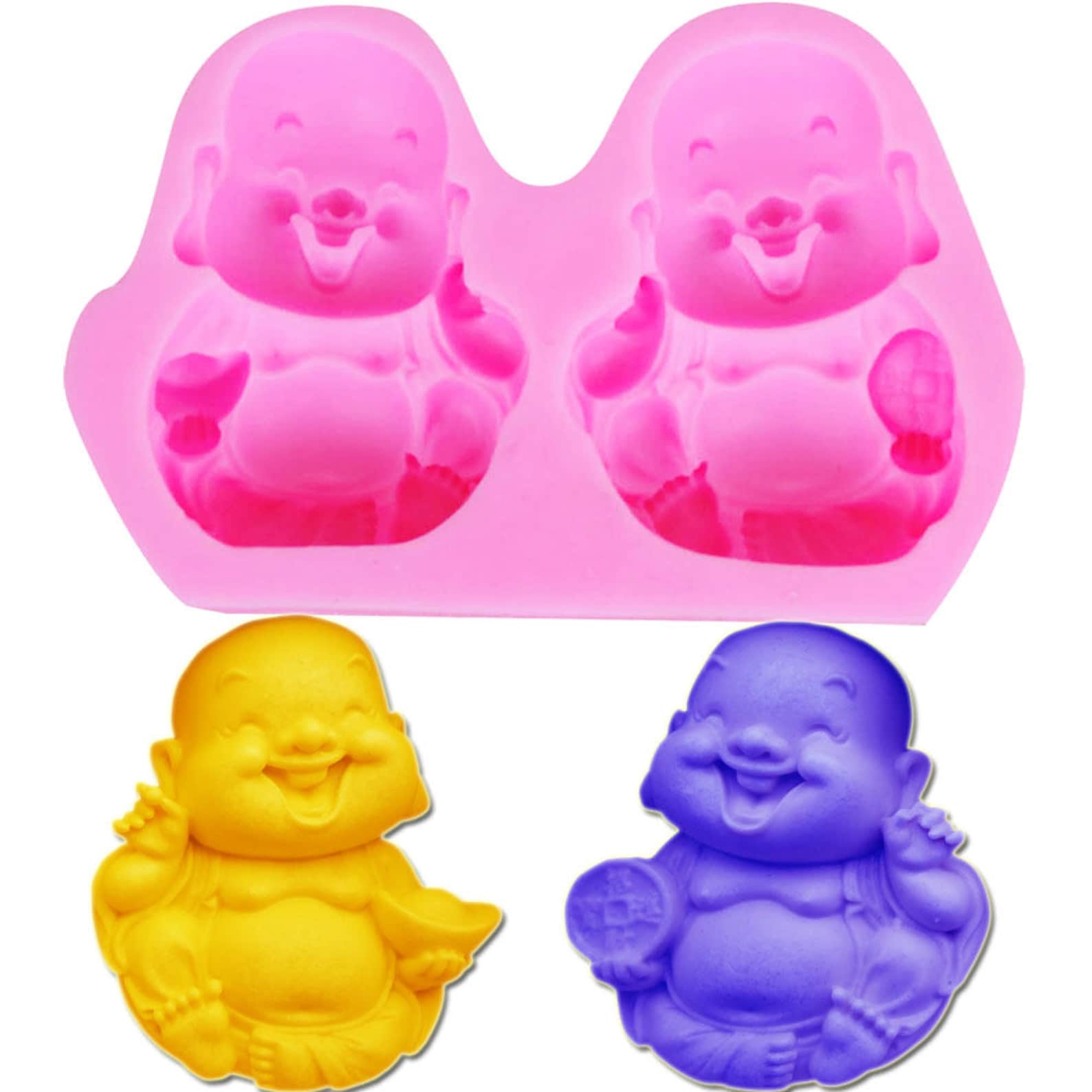 Buddha Smiling Face Shaped Silicone Soap Mold Form for Soap Etsy