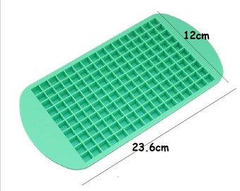 160 Ice Cubes Frozen Mini Cube Silicone Ice Tray 100% Food Grade Silicone  Blue