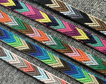 3 YARDS 7/8 Inch 22MM Thickened Woven Jacquard Ribbon Arrow Geometry Design for Clothing Straps Accessory