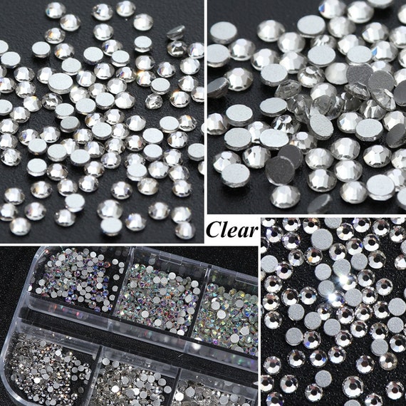 Mixed 100PCS Crystal Ab Nail Art Rhinestones Flatback Strass Shiny Glass  Nail Stones Gems for 3D Nails DIY Manicure Decorations - China Nail Art and  Nail Crystal Stone price