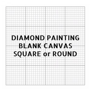 Square or Round Grids Diamond Embroidery Canvas with Glue Empty Canvas with Markings Diamond Painting Blank Grid Adhesive Canvas Accessories