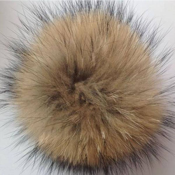 DIY Faux Raton Laveur Fausse Fourrure Cheveux Énorme Boule Duveteux Pompon Chapeau Sac Chaussures Accessoire