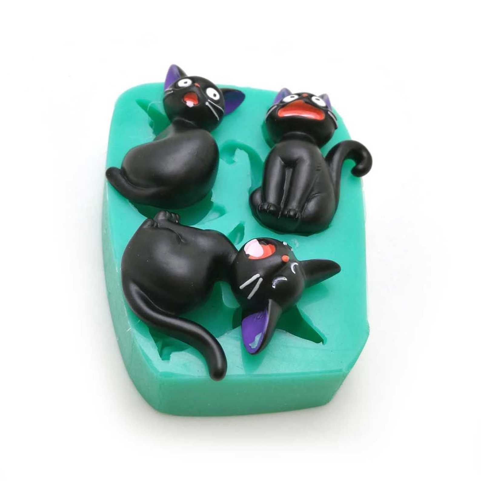 Neue Cartoon-Stil drei Katzen Silikonformen für Kuchen | Etsy