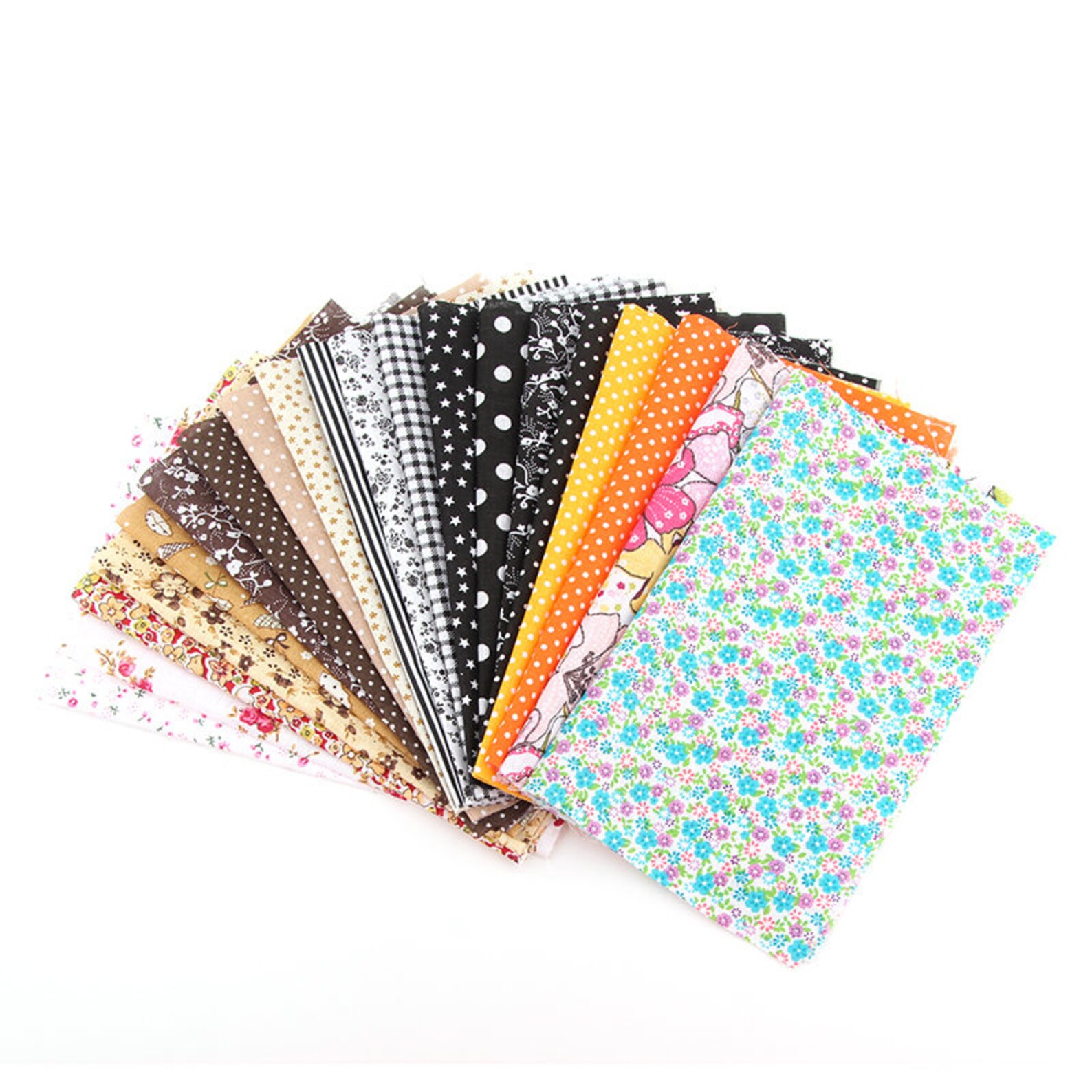 80 Pieces Floral Series Patchwork Cotton Fabric Quit Patchwork Etsy