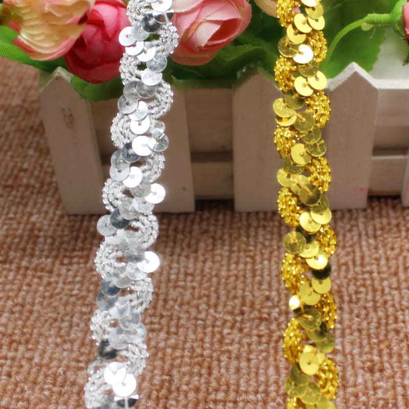 2y/lot 2 50mm Reversible Sequin Ribbon Sequin Fabric DIY Etsy