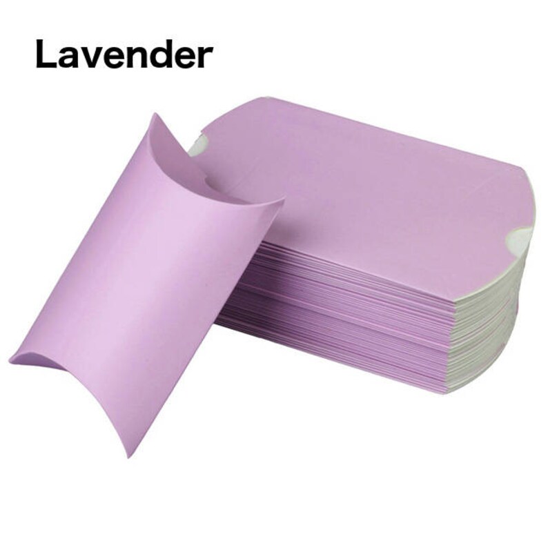 100pcs Pillow Wedding Party Favor Paper Gift Box Candy Boxes Supply Accessories Favour Kraft Paper Gift Boxes CHOOSE COLOR