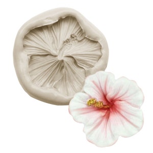 Large 3D Hibiscus Flower Silicone Mold 15cm for Plaster WEPAM Fimo