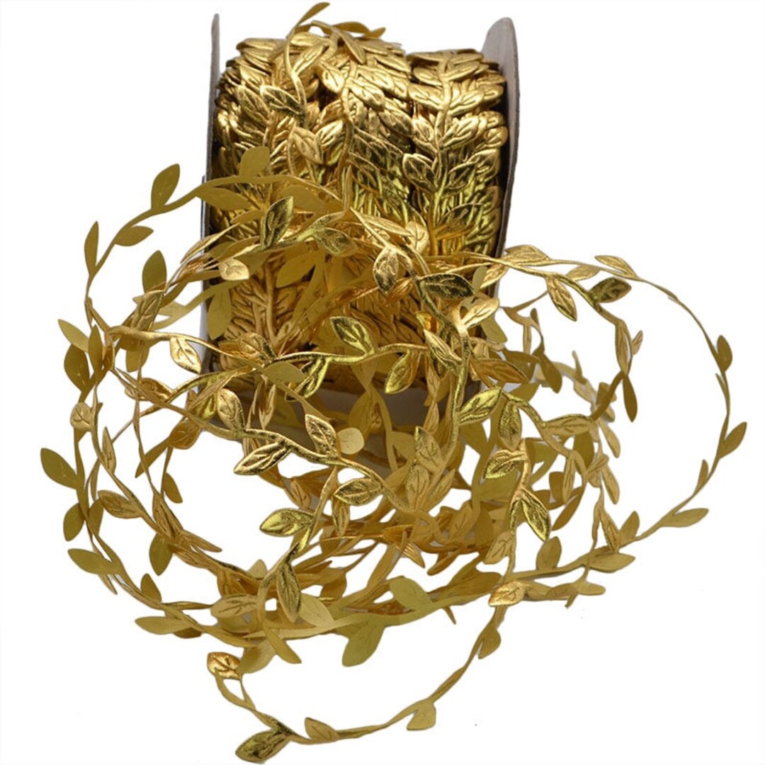 10meters Gold Leaves Vine Artificial Silk Leaf Handmade Scrapbooking