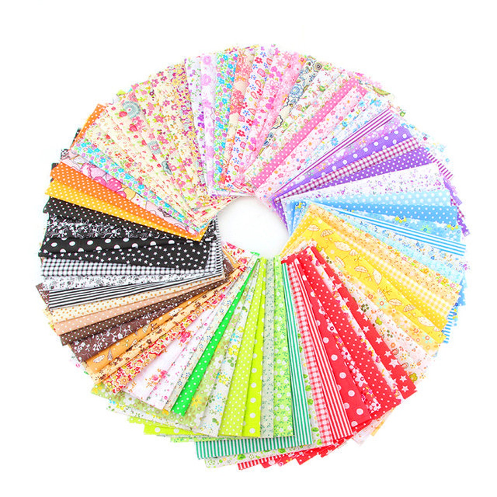 80 Pieces Floral Series Patchwork Cotton Fabric Quit Patchwork Etsy