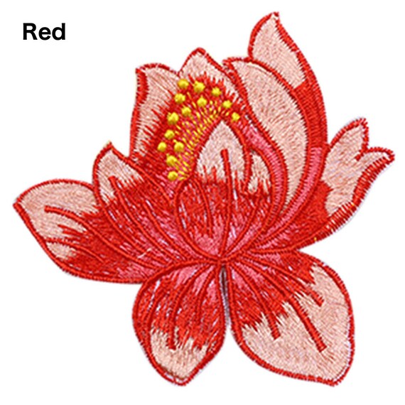Rose Flower Pattern Embroidery Iron On Applique Patch 8.5*8.5Cm Badges// Patch JD