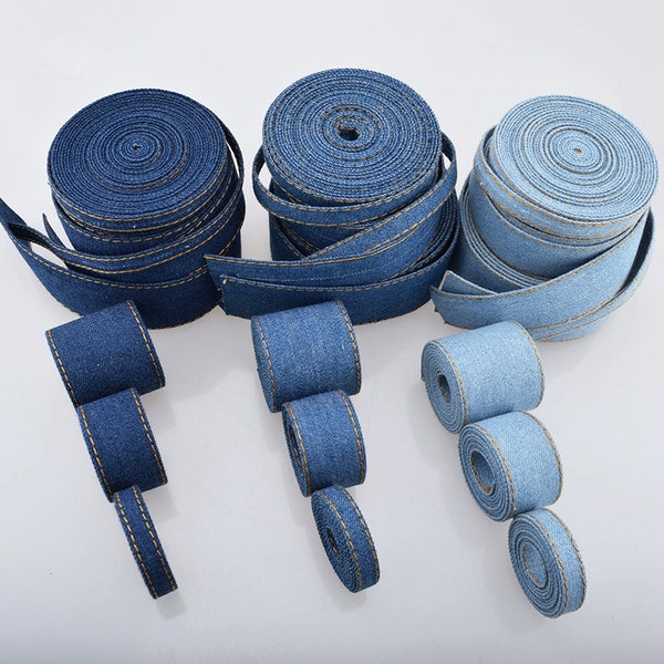 High Quality 5 Yard/Piece, Ruban en denim pour diy handmade gift craft emballage accessoires de cheveux Pack matériaux de mariage