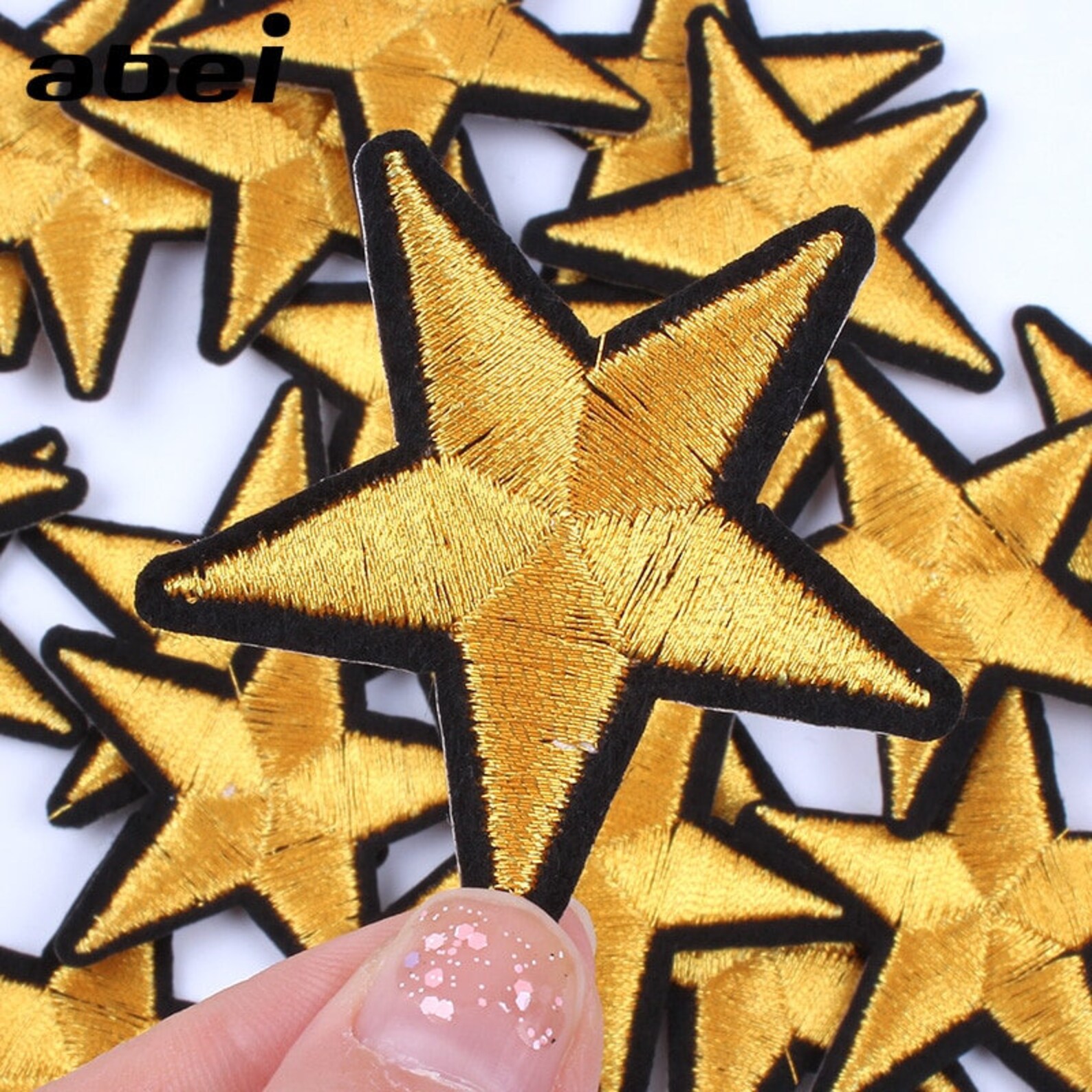 10pcs/lot Iron on Sew on Gold Star Stickers Clothes Etsy