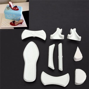 9pcs/Set High-Heeled Shoes Fondant Cake Mould Sugarcraft Baking Cutter Mold Fondant Cake Decorating Tools image 4