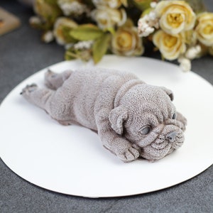 Cute Dog Highly Detailed Silicone Mold Mousse Cake 3D Shar Pei Mould Ice Cream Jello Pudding Blast Chilling Tool Fondant Decoration