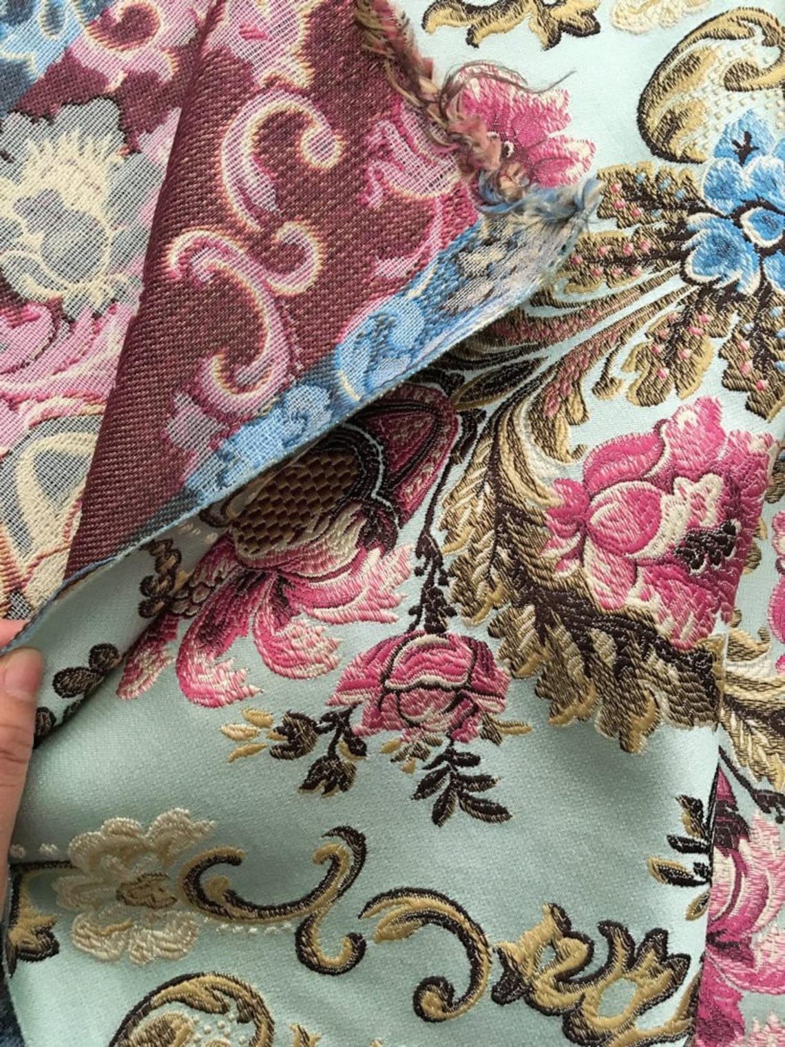 Imported Yarn Dyed Thick Jacquard Fabric 3D Feel Brocade Etsy