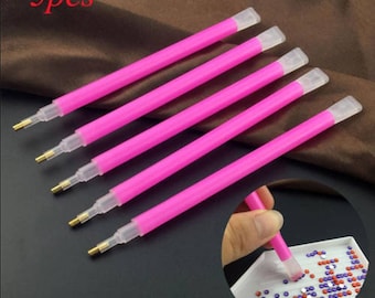 5Pc/set Dual-ended Gem Crystal Rhinestones Picker Pencil Nail Art Craft Tool Pen