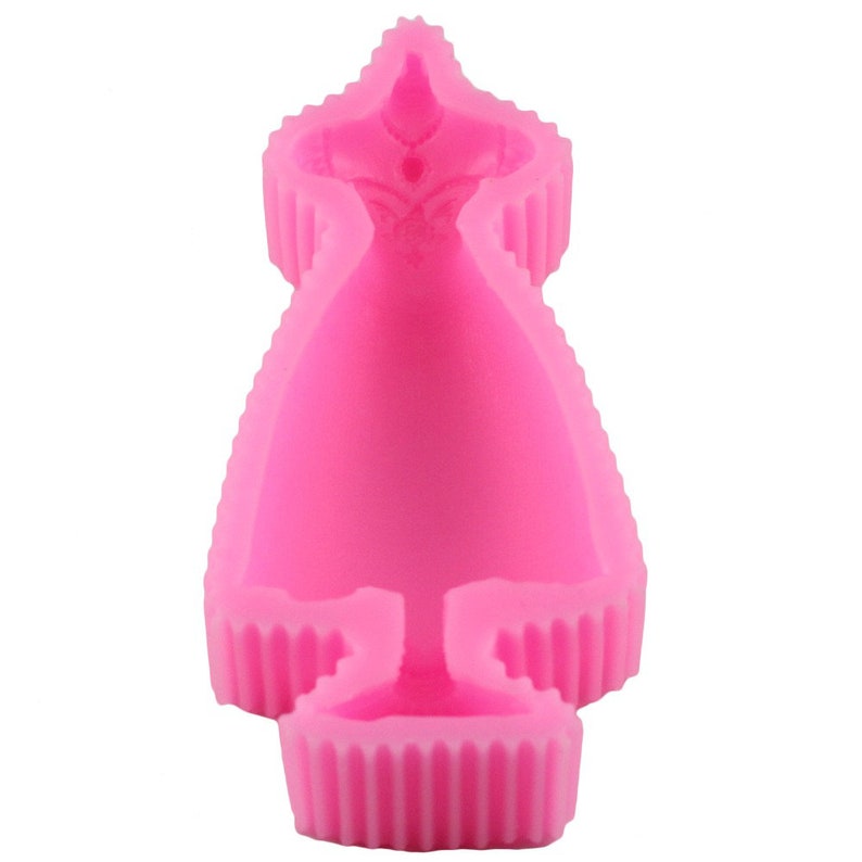 3D Wedding Dress Candle Clay Mold Cake Silicone Baking Molds Etsy