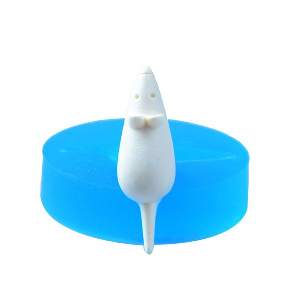 Moule flexible de silicone de souris de 39mm - métier de fondant, décoration de gâteau, chocolat, résine, argile de polymère, sucrerie, bougie, glaçage