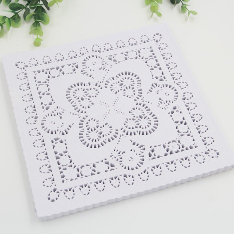 Create and Craft 25.4cm10 Inch White Square Paper Lace Etsy