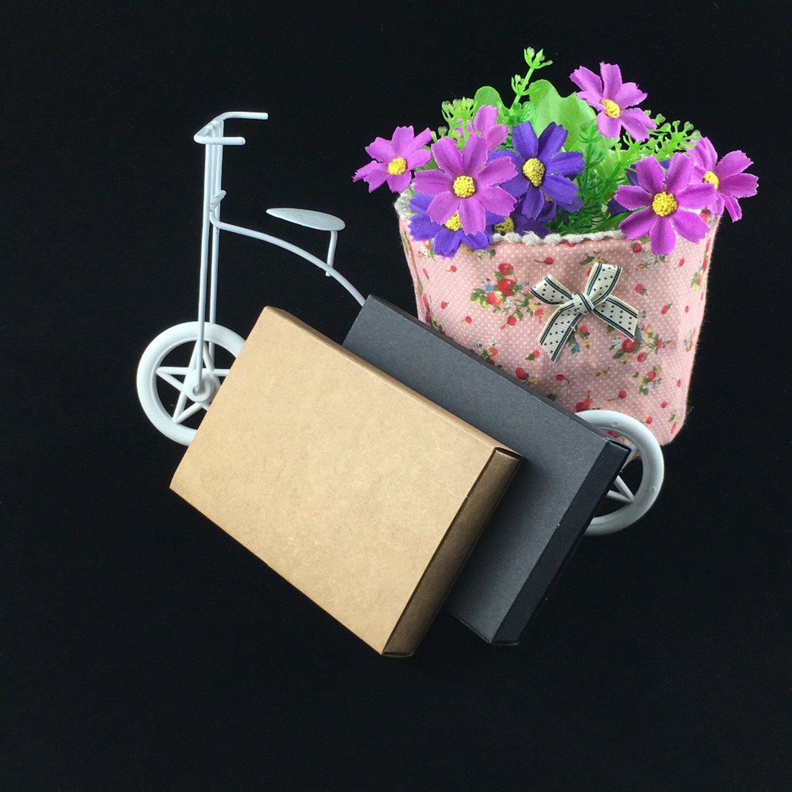 24pcs/lot Blank Kraft Paper Drawer Boxes Black Paperboard Etsy