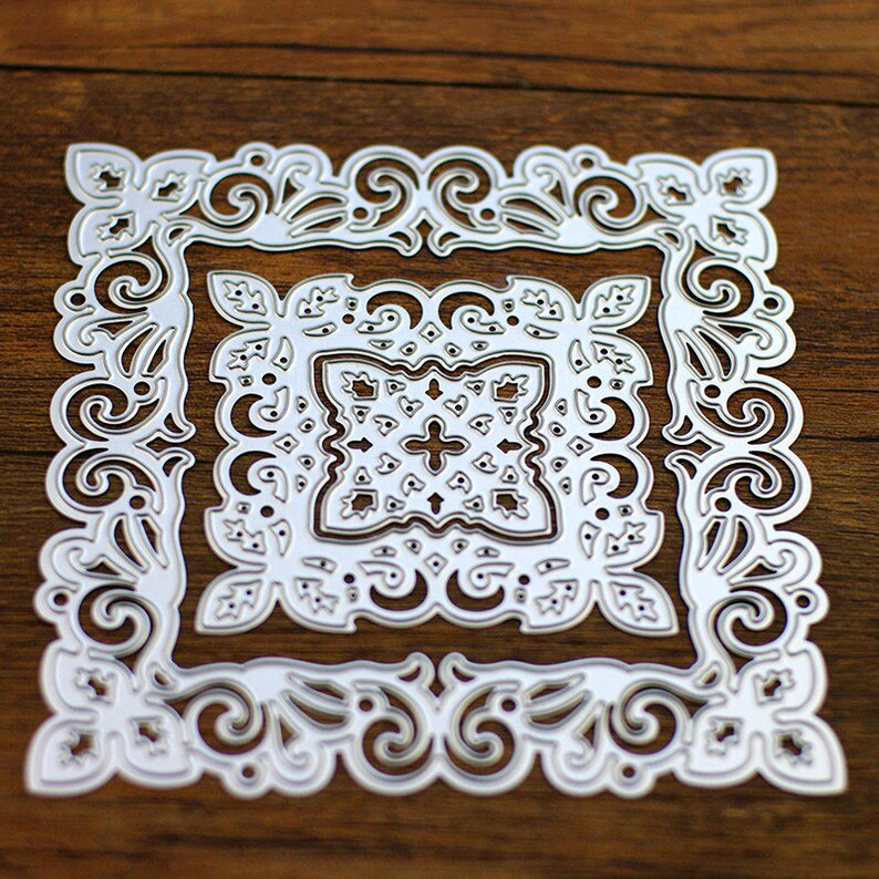 5 pcsset Square Lace Type Delicate Pretty Paper DIY Cutter Cutting Die Metal Material for Scrapbooking