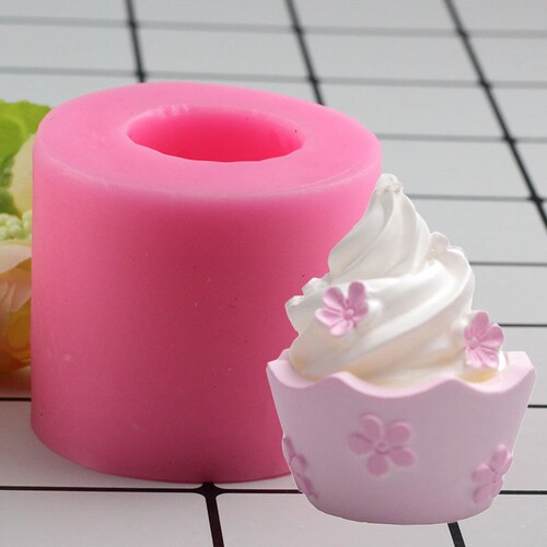 3D Cupcake Design Silicone Mold Candle Soap Clay Molds Baby Etsy