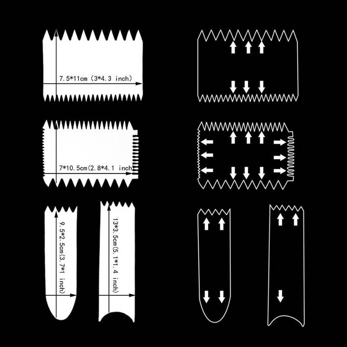 10PCS Cake Scraper Cake Edge Decorating Tool Scrappers Cutters Etsy