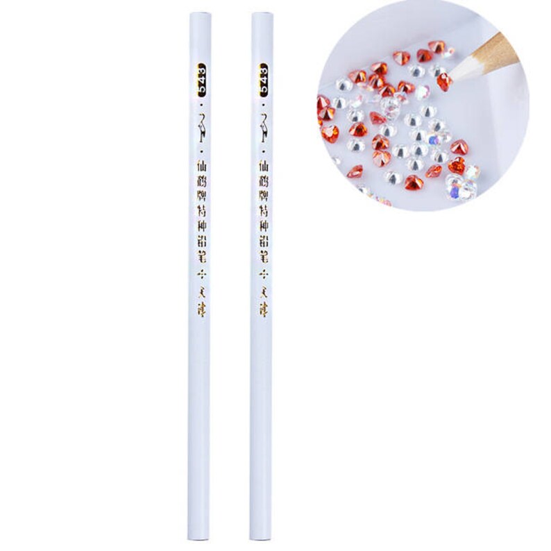 2pcs Easily Picking Up Rhinestone Picker Wax Pen Nail Dotting Tools Nail Tools image 1