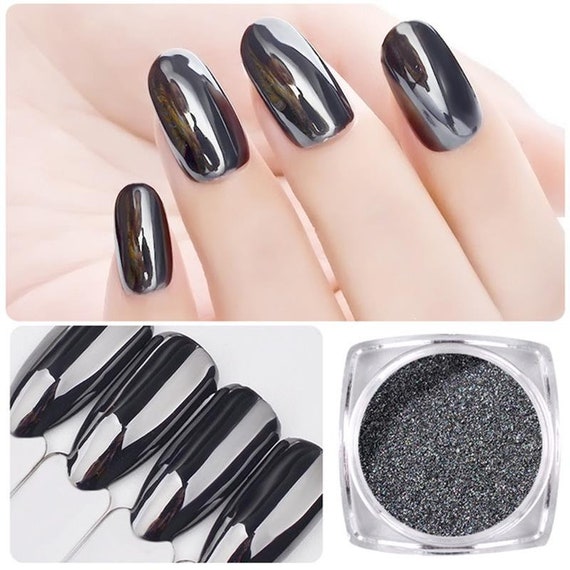 35+ Chrome Black Nails Ideas To Rock This Month