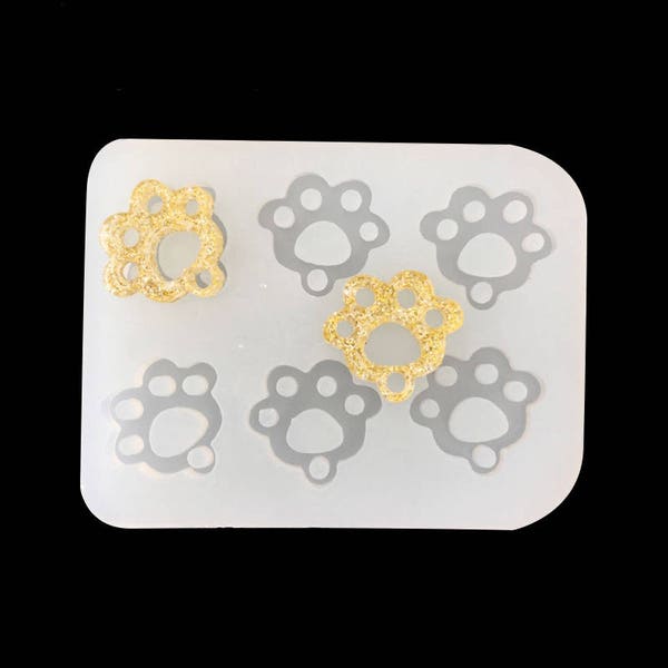 UV Resin Jewelry Liquid Silicone Mold Animal Footprints Shapes Resin Molds Charms for DIY Handwork Jewelry Finding Accessories