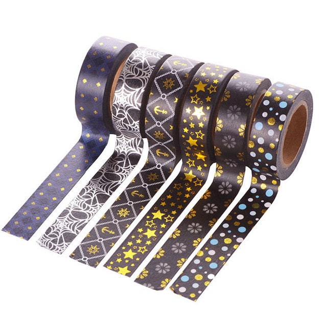 6 Styles Black White Lace Washi Tape School Supplies Decoration