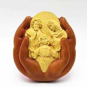 Holy Family Three Silicone Mold Fondant Cake Mold Resin Gypsum Chocolate Candle Candy Mold