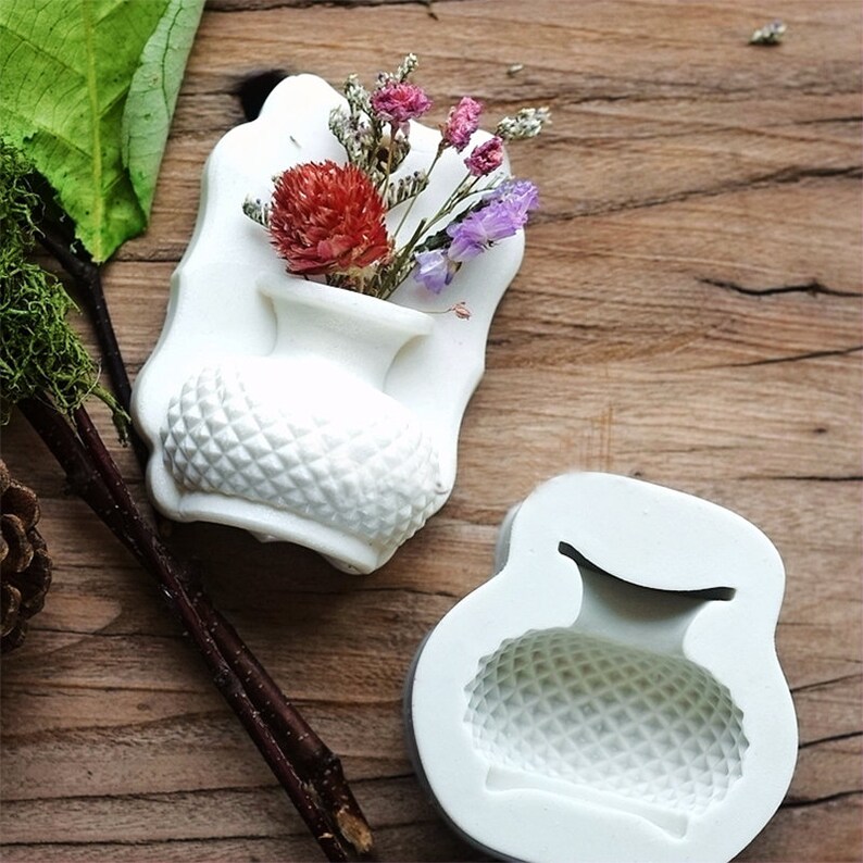 Flower Vase Shape 3D Silicone Mold Vase Fondant Mold Cake Etsy
