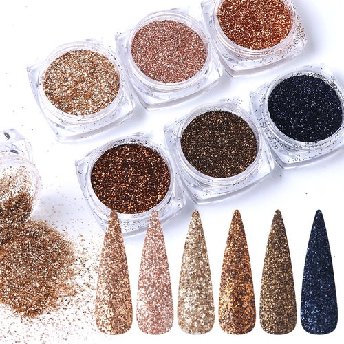 6pcs Nail Glitter Sugar Dipping Powder Sandy Rose Gold Grainy - Etsy 6pcs Nail Glitter Sugar Dipping Powder Sandy Rose Gold Grainy - Etsy