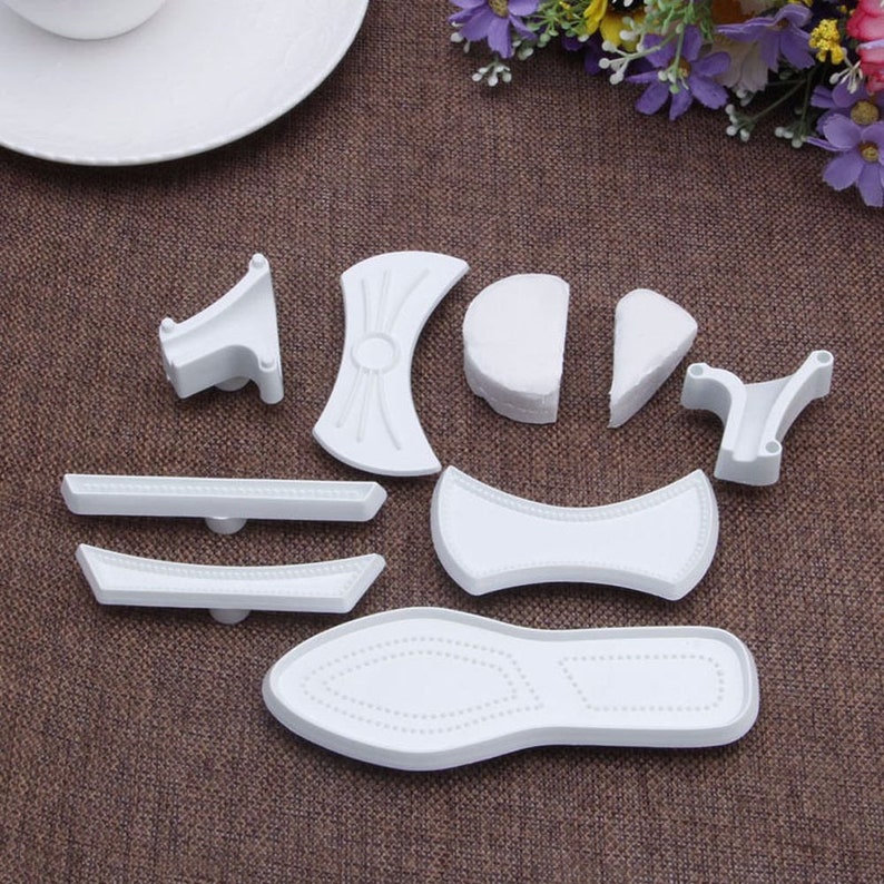 9pcs/Set High-Heeled Shoes Fondant Cake Mould Sugarcraft Baking Cutter Mold Fondant Cake Decorating Tools image 5