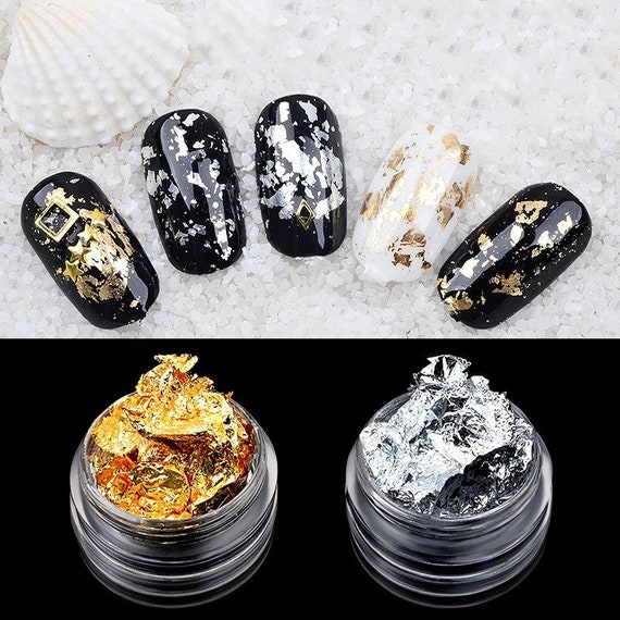 opvise 12Grids/Box Manicure Foil Decal Anti-fade Multifunctional  Nice-looking Nail Art Gold Color Foil Paper for Women - Walmart.com