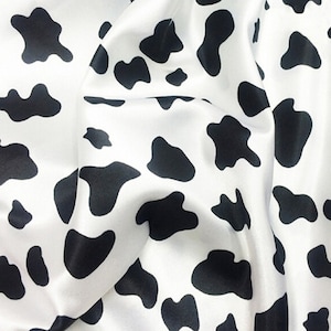 Widely Used Superior Quality Stretch Cow Printed Satin Fabric