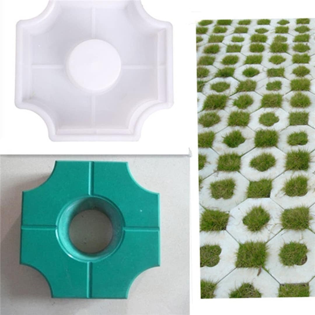 DIY Path Maker Middle of Hole Shape Garden Path Concrete Plastic Brick