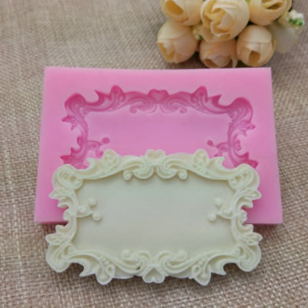 Moule en silicone Flower Frame pour Fondant, Chocolat, Artisanat Sugarcraft Cake Décoration Fondant / Fimo Mold