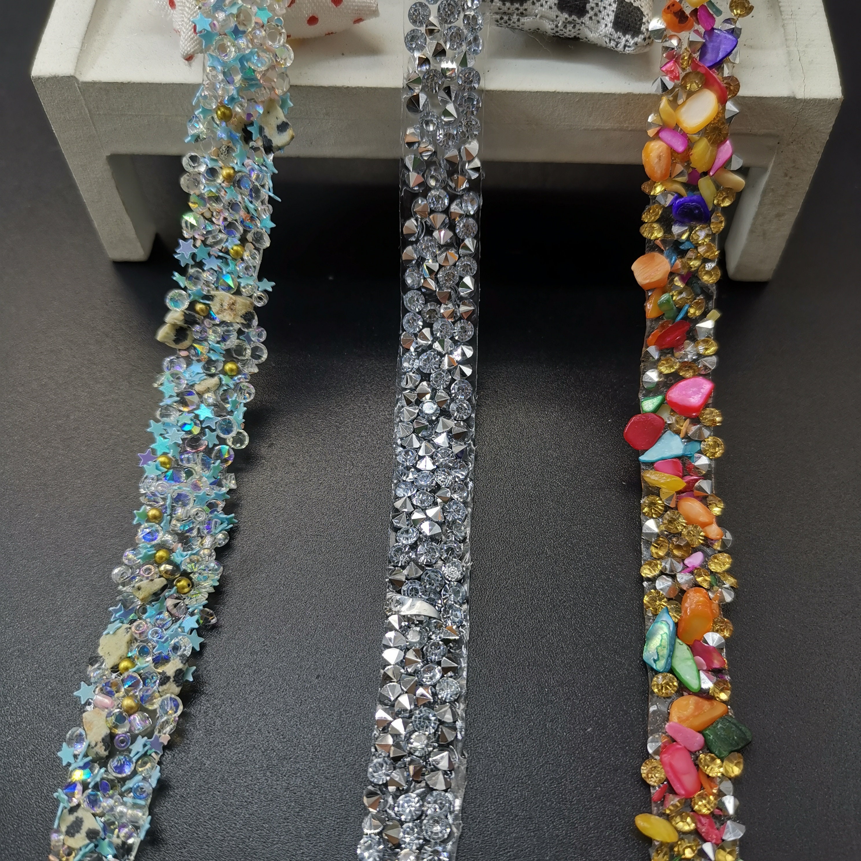 1 Yard DIY Rhinestone/Tape Applicator Strass Hotfix Crystal Jewelry  Rhinestones For Clothes Accessories Self-Adhesive Ribbon