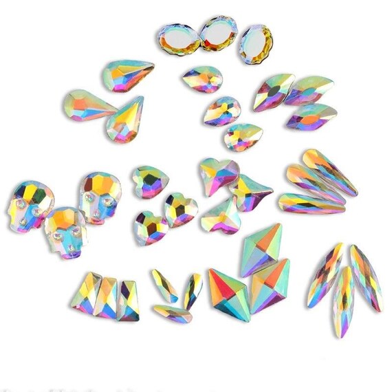 100pcs Nail Rhinestones Colorful Flatback Stones 3D Gems Nails Art  Decoration