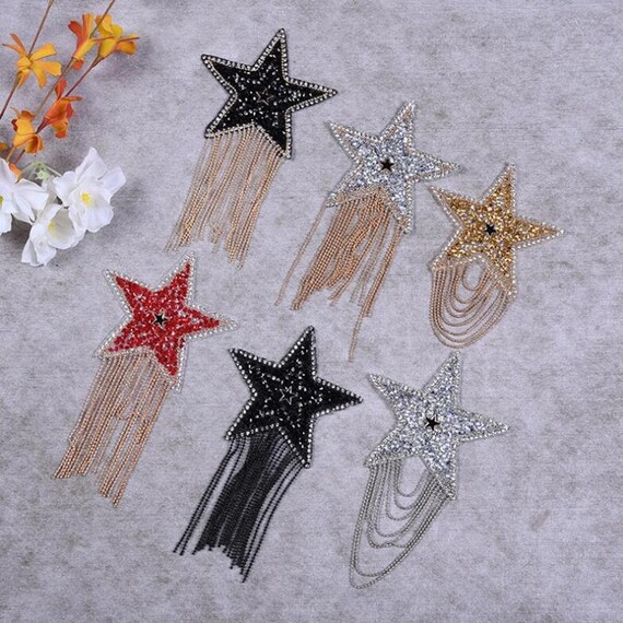 10PCS Glitzer Sterne Stickereien Aufbügeln Patch Abzeichen Kleidung Aufnäher 10PCS Glitzer Sterne Stickereien Aufbügeln Patch Abzeichen Kleidung Aufnäher