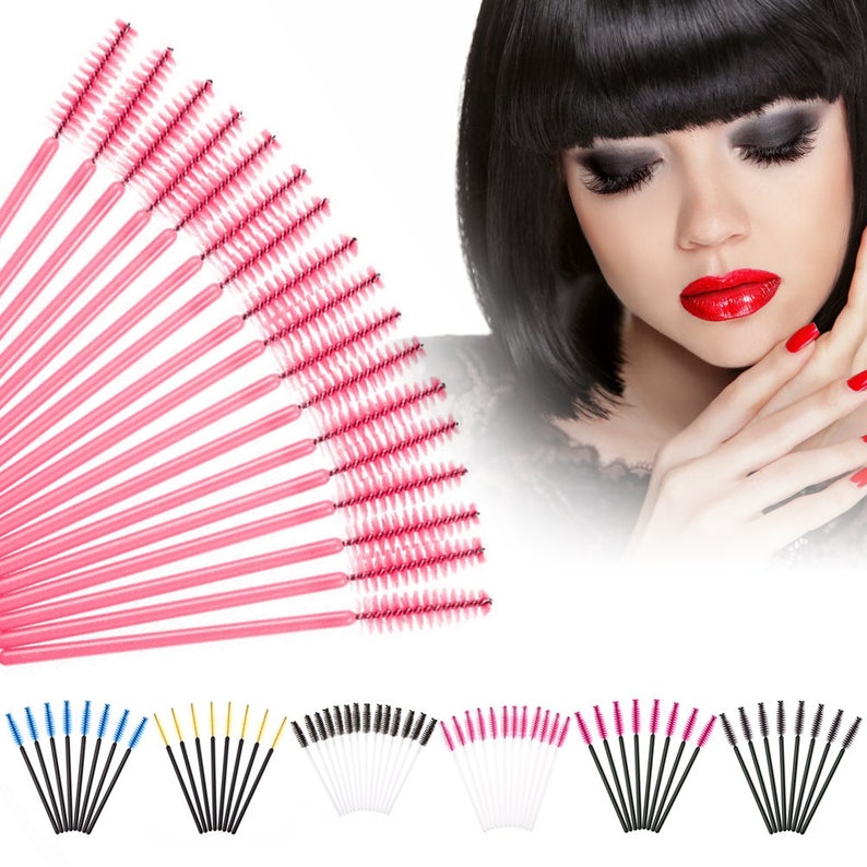 50pcs/pack Disposable Micro Eyelash Brushes Mascara Wands Etsy