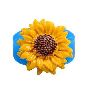 38.3mm Sunflower Silicone Mold - for Sugarcraft, Cake Decoration, Fondant, Candy, Polymer Clay, Chocolate Resin, Cabochon