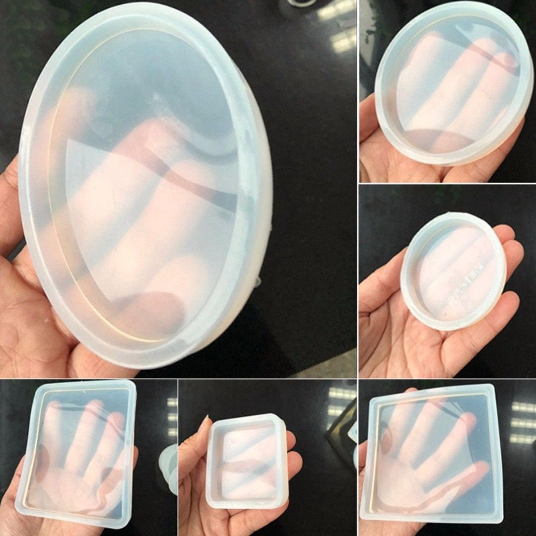 Polymer Clay / Resin Epoxy Molds - Set of 2 Silicone Shapes - Cube / Sphere  - Create Your Own Clear or Opaque Objects - Easy to Remove After Molding 