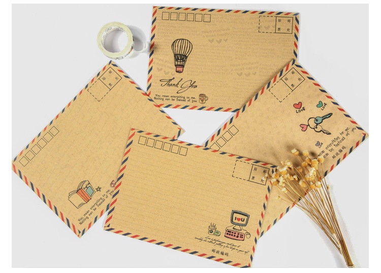 45 pièces Post-it design enveloppe vintage